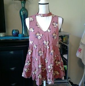 American Eagle boho choker top